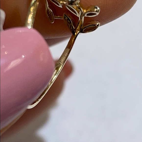 10k yellow gold leaf ring - Picture 7 of 7